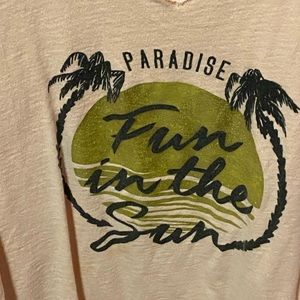 Lane Bryant Pink Paradise Graphic Short Sleeve Tee
